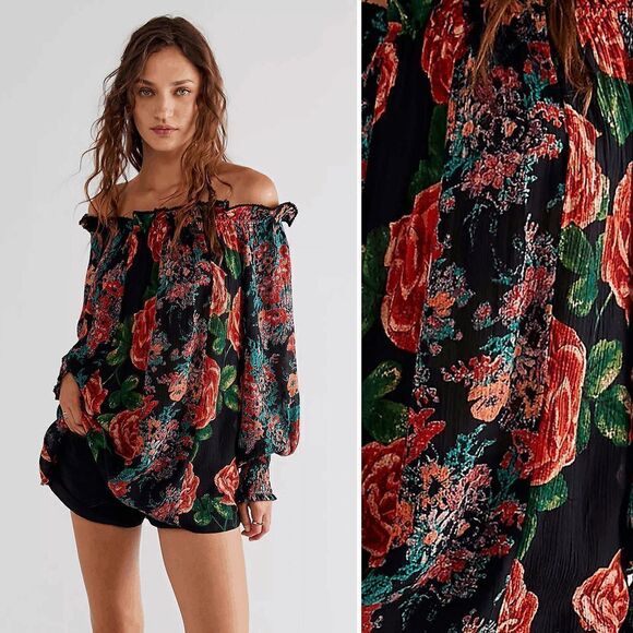 Free People Elena Printed Top - Picture 1 of 1